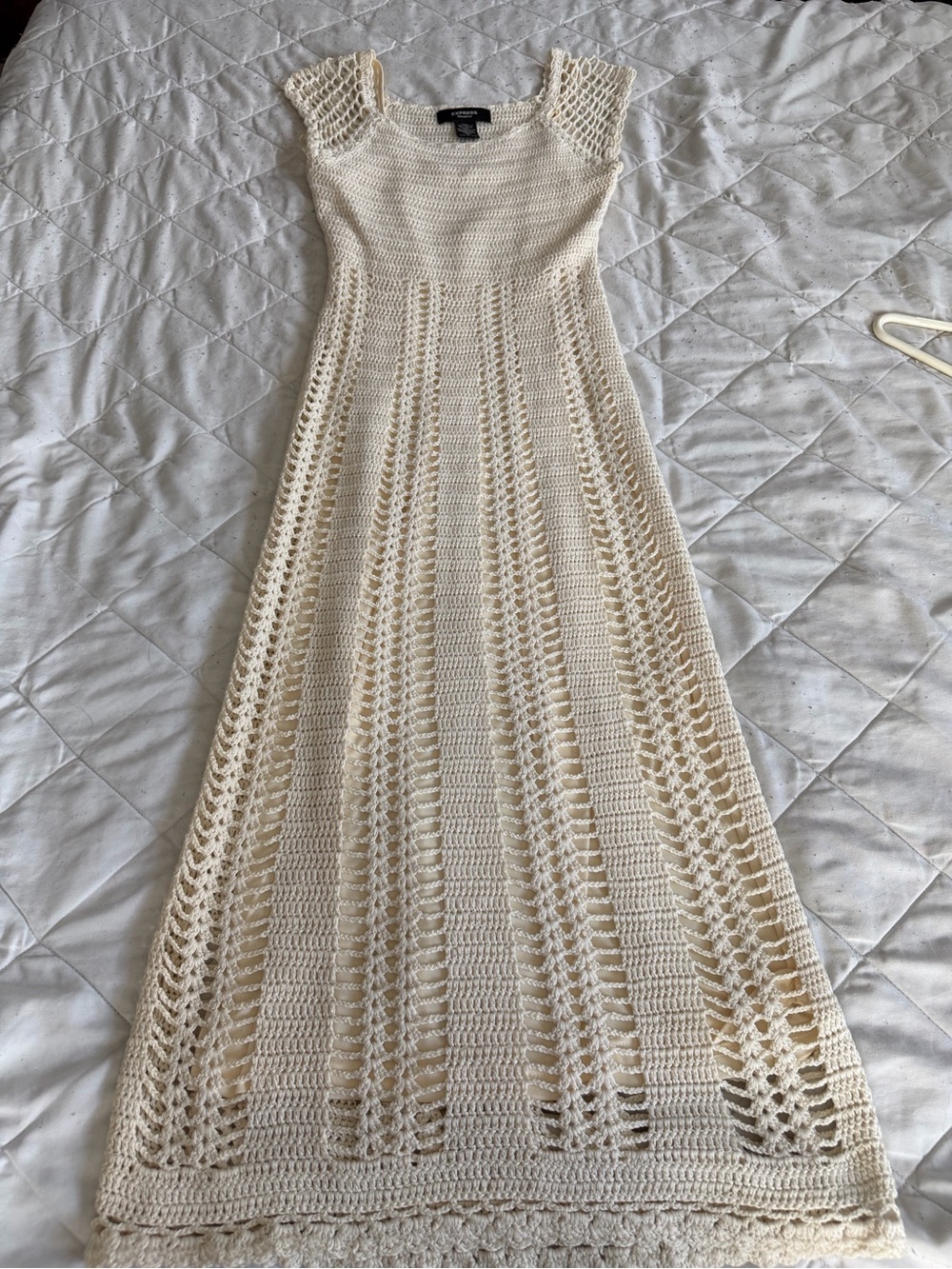 Vintage early 90’s Express Cream Crochet Dress